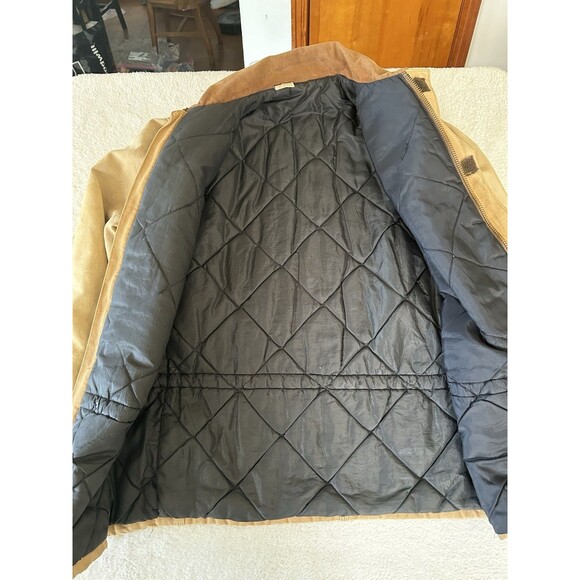 CARHARTT  Duck Chore Coat Tan 2XL Distressed Blanket Lined Workwear - Picture 9 of 12